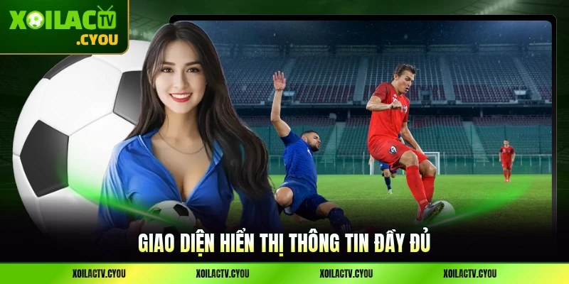 Giao diện hiển thị thông tin đầy đủ cần và đủ với người chơi sảnh