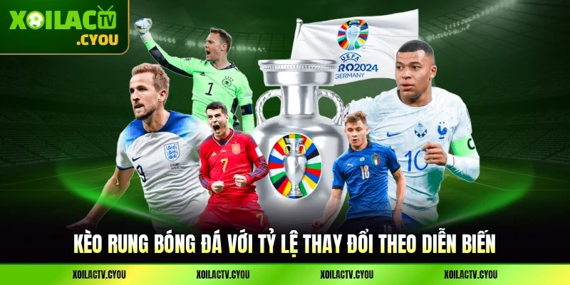 Kèo rung bóng đá với tỷ lệ thay đổi theo diễn biến